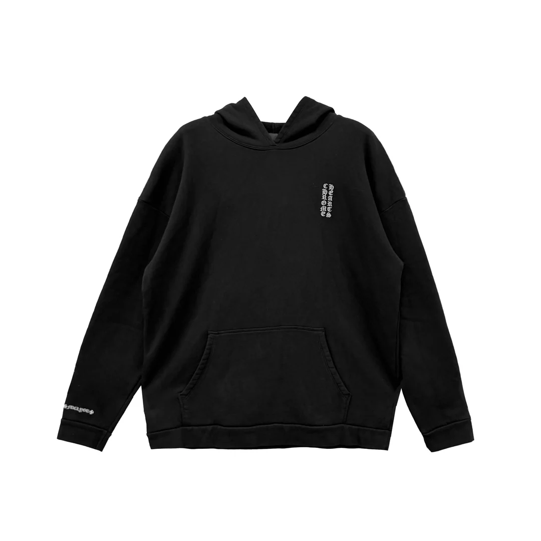 Chrome Hearts Vertical Logo Embroidered FU Hoodie Chrome Hearts Vertical Logo Embroidered FU Hoodie