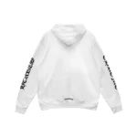 Chrome Hearts Vertical Logo White Pullover Hoodie