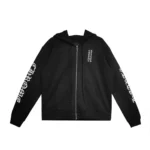 Chrome Hearts Vertical Logo Zip Up Hoodie