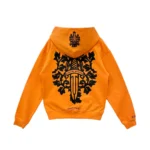 Chrome Hearts Vine Dagger Logo Orange Pullover Hoodie