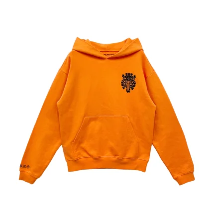 Chrome Hearts Vine Dagger Logo Orange Pullover Hoodie