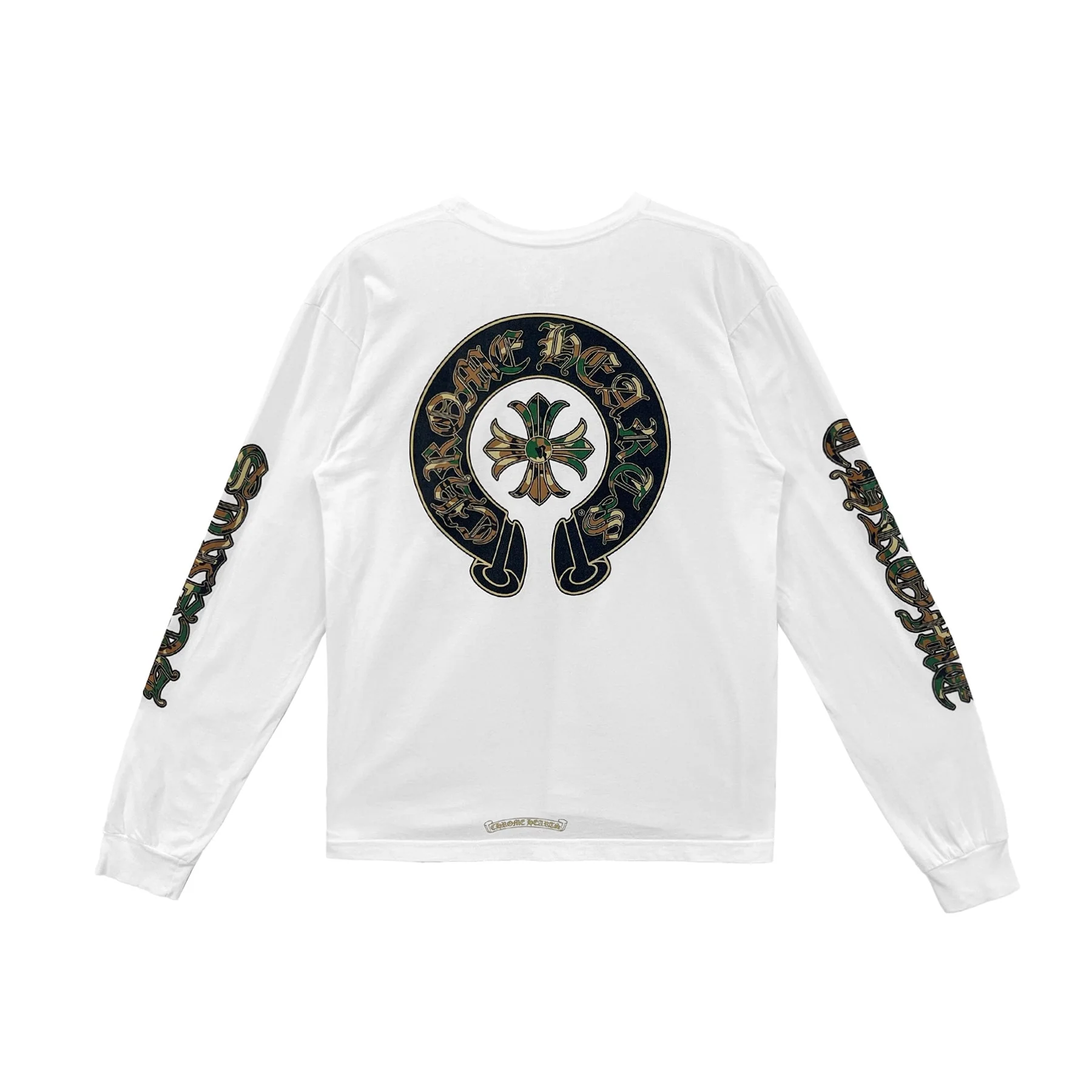 Chrome Hearts White Camo Triple Cross Horseshoe Long Sleeve Shirt Chrome Hearts White Camo Triple Cross Horseshoe Long Sleeve Shirt