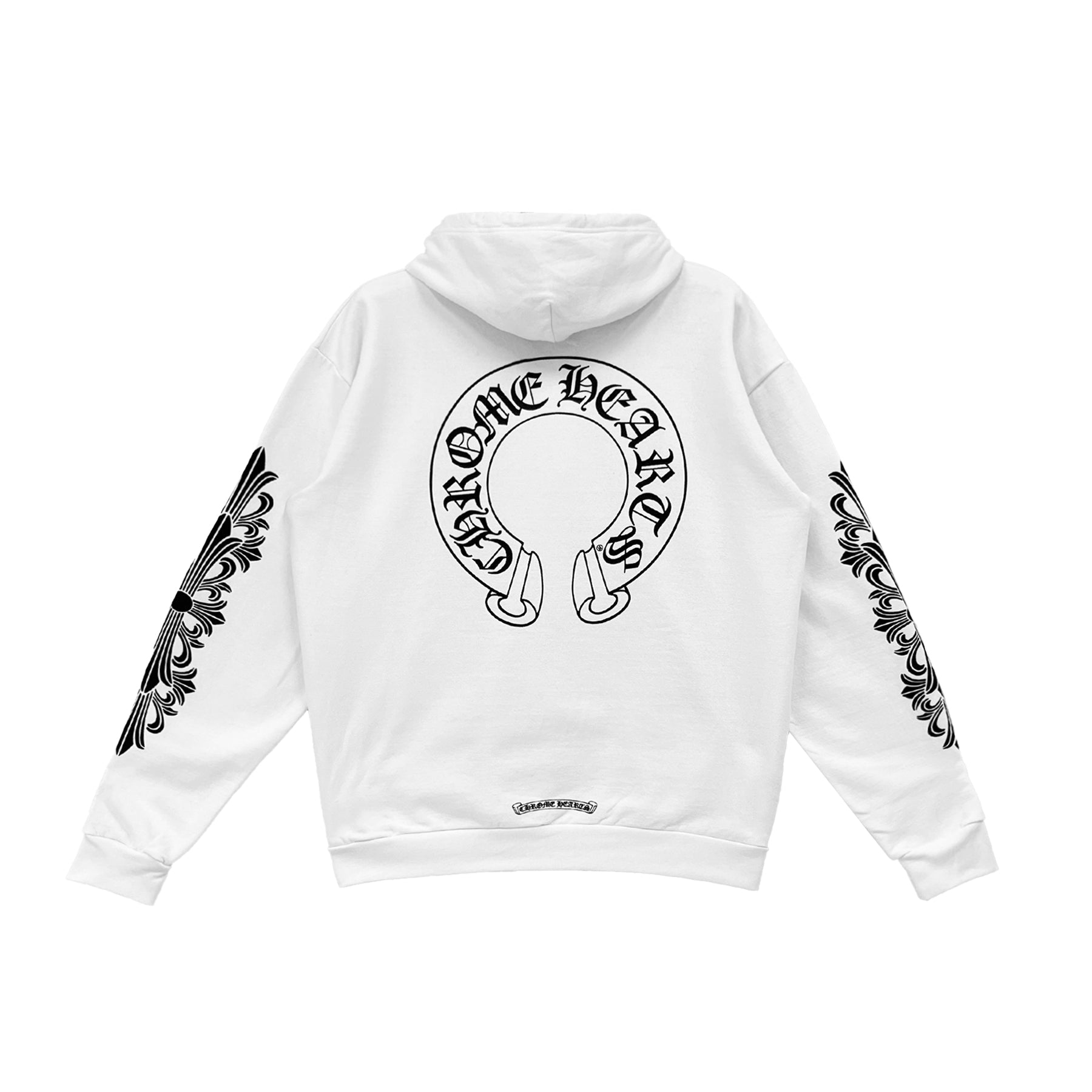 chrome-hearts-white-classic-horseshoe-logo-hoodie-8623768-1.jpg Chrome Hearts White Classic Horseshoe Logo Hoodie - Image 1