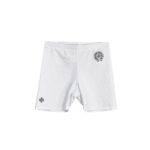 Chrome Hearts White Horseshoe Logo Biking Shorts