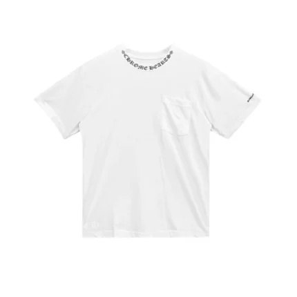 Chrome Hearts White Neck Logo Short Sleeve Tee