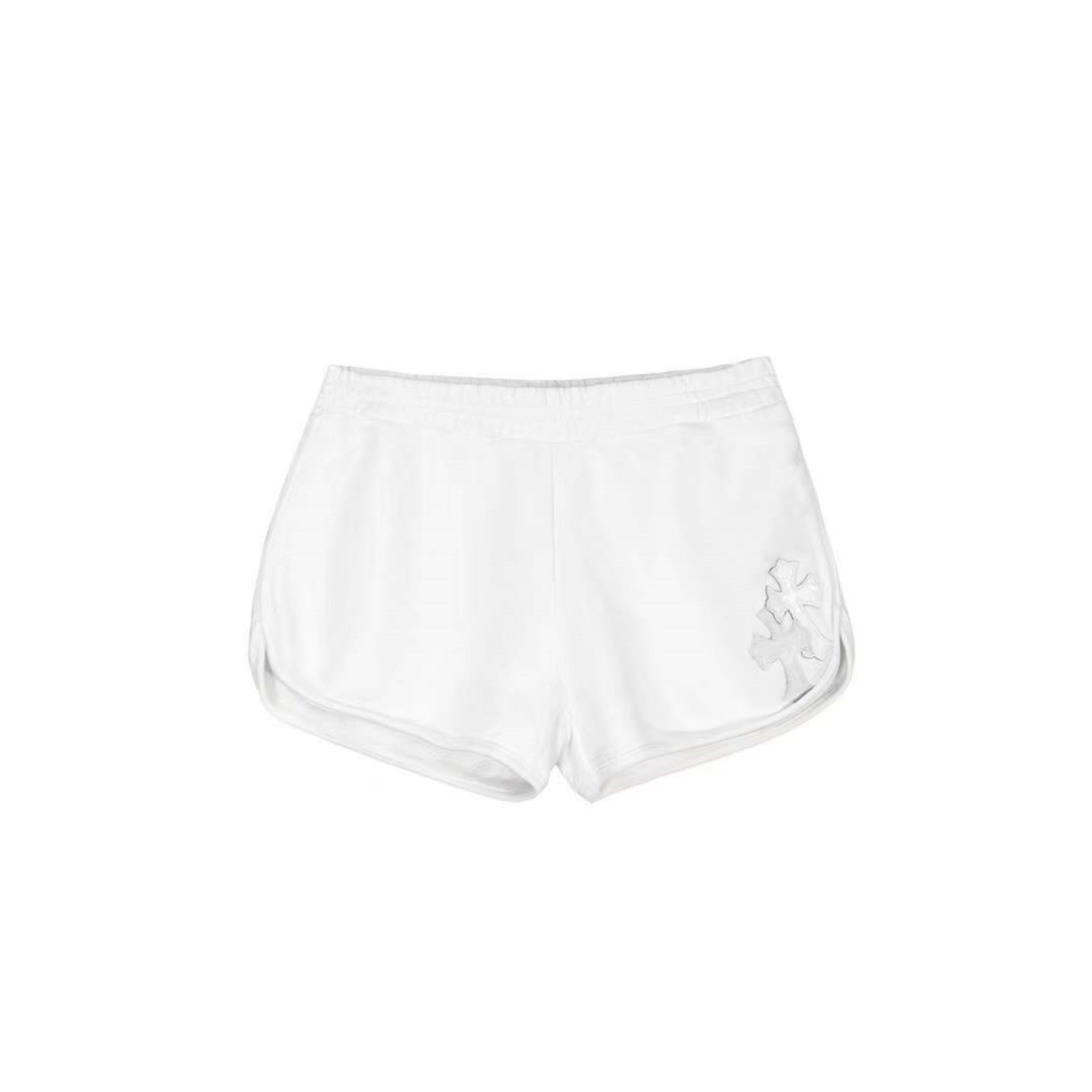 chrome-hearts-white-patent-leather-cross-shorts-3971471.jpg Chrome Hearts White Patent Leather Cross Shorts - Image 1
