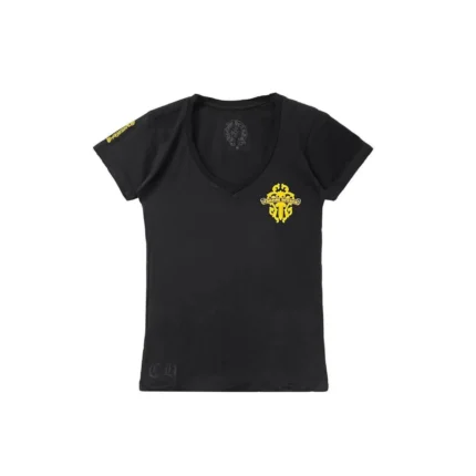 Chrome Hearts Yellow Dagger Logo Short Sleeve Tee