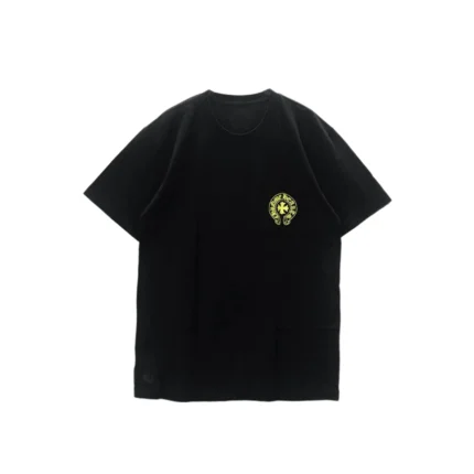 Chrome Hearts Yellow Script Logo Short Sleeve T-Shirt