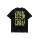 Chrome Hearts Yellow Script Logo Short Sleeve T-Shirt