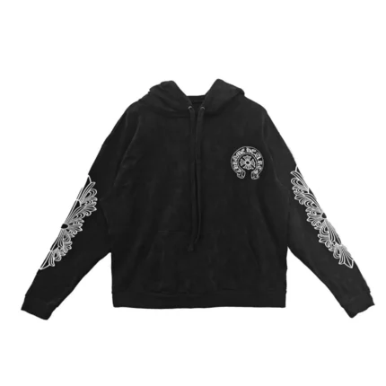 Chrome Hearts Black Tonal Monogram Horseshoe Logo Hoodie